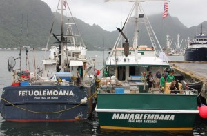 American Samoa longline vessels docked at Pago Pago harbor. 